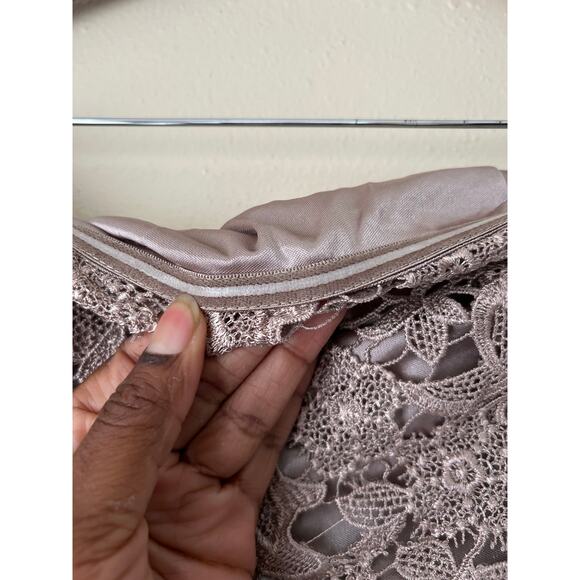 C. Luce Beige Lace Tube Dress Size Medium - Picture 7 of 12